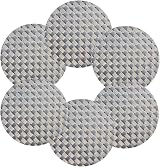 Homcomodar Silver Table Mats and Coasters Set of 6 Grey PVC view 2