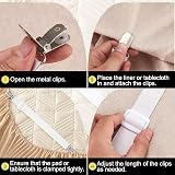 GOWTX 5Pcs Fitted Bed Sheet Grippers, Adjustable Elastic Tensioners view 4