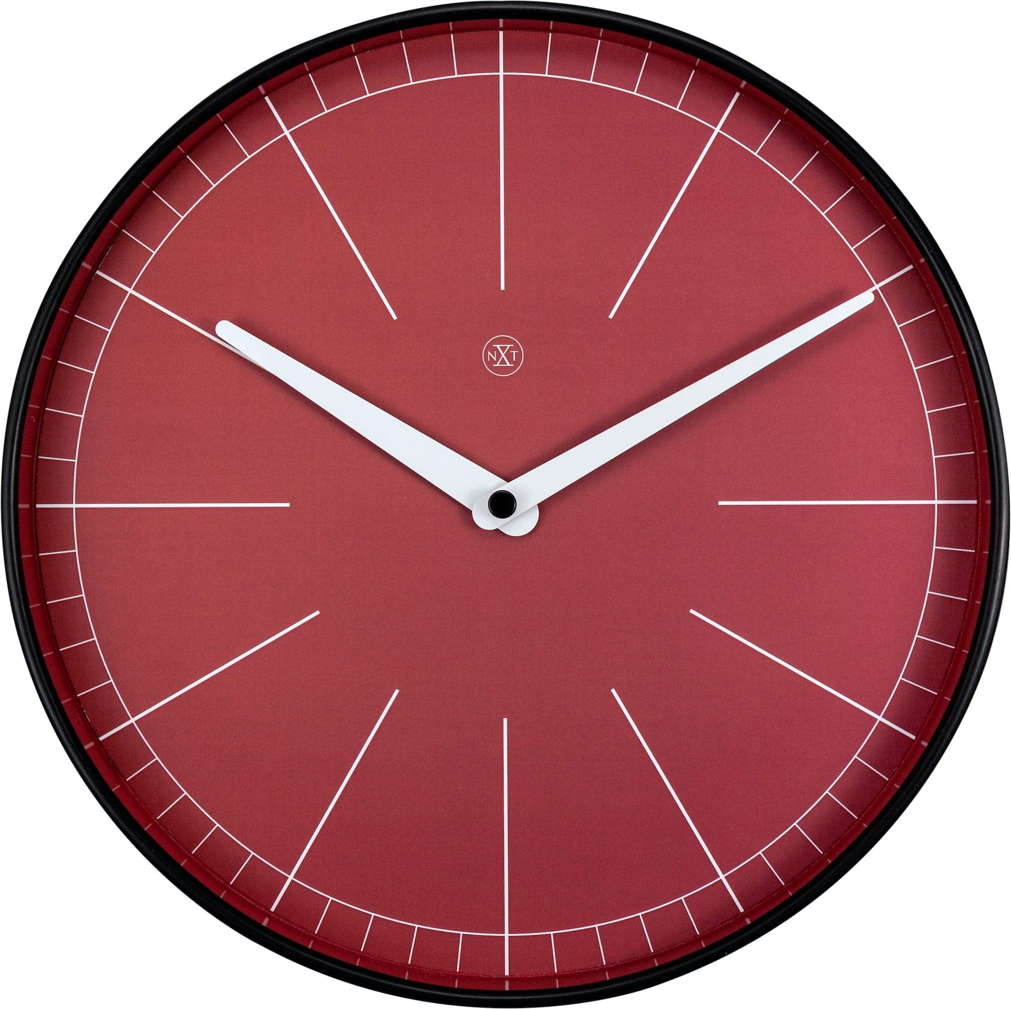 N*XT nXt-Wall Clock-Ø 25 cm-Plastic-Red-'Axel, 25cm, 7323