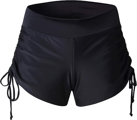 EBMORE Womens Swim Shorts Bikini Tankini Bottom Sport Athletic Beach Swimsuit Boardshorts with