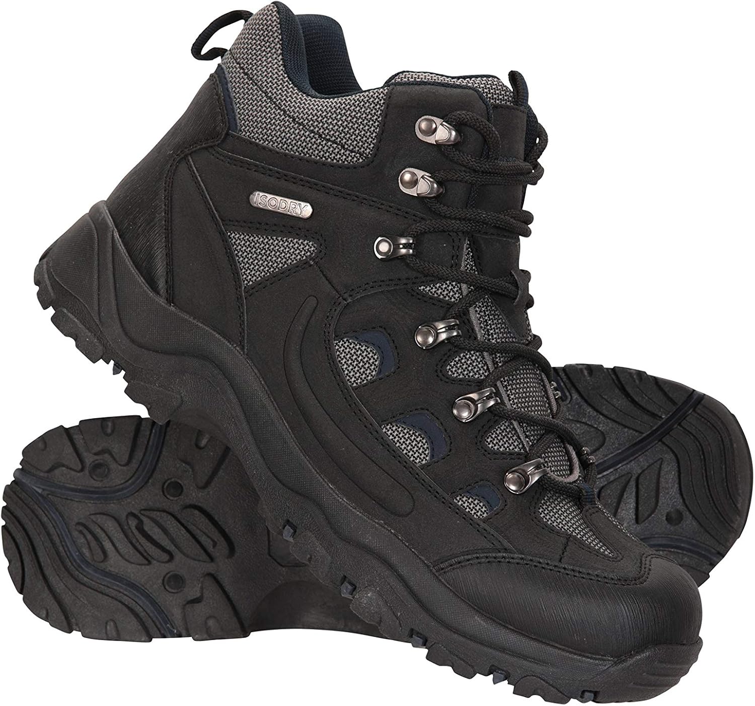 black hiking boots