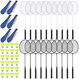 Chitidr 20 Pcs Badminton Rackets Set with 24