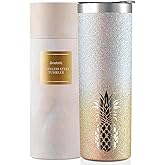 Onebttl Pineapple Gifts for Women and Lovers, Glitter Tumbler, 20oz/590ml Stainless Steel Insulated - Glitter Gold-Silver Gradient