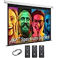 Elite Screens Spectrum RC 1 Remote KIT, 100-INCH Diag 4:3, Motorized Projection Screen Movie Home Theater 4K/8K Ultra HD Ready, ELECTRIC100V2