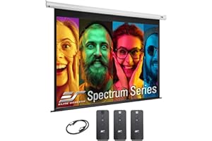 Elite Screens Spectrum Electric Motorized Projector Screen w/Multi Aspect Ratio Function Max Size 100" Diag. 4:3 to 73" Diag.