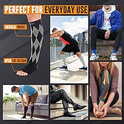 Doc Miller Open Toe Compression Socks, 30-40