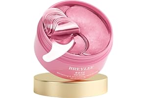 BREYLEE Rose Eye Mask– 60 Pcs, Under Eye Patches,Eye Patches For Puffy Eyes,Hydrates, Improves And Firms The Eye Area, Suitable For Both Women And Men.