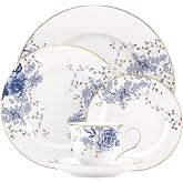 Lenox Garden Grove 5-Piece Place Setting, White - 6 ounces | dishwasher safe | chip resistant, plates and bowls sets for kitchen and dining, dish set, dishes | 6oz