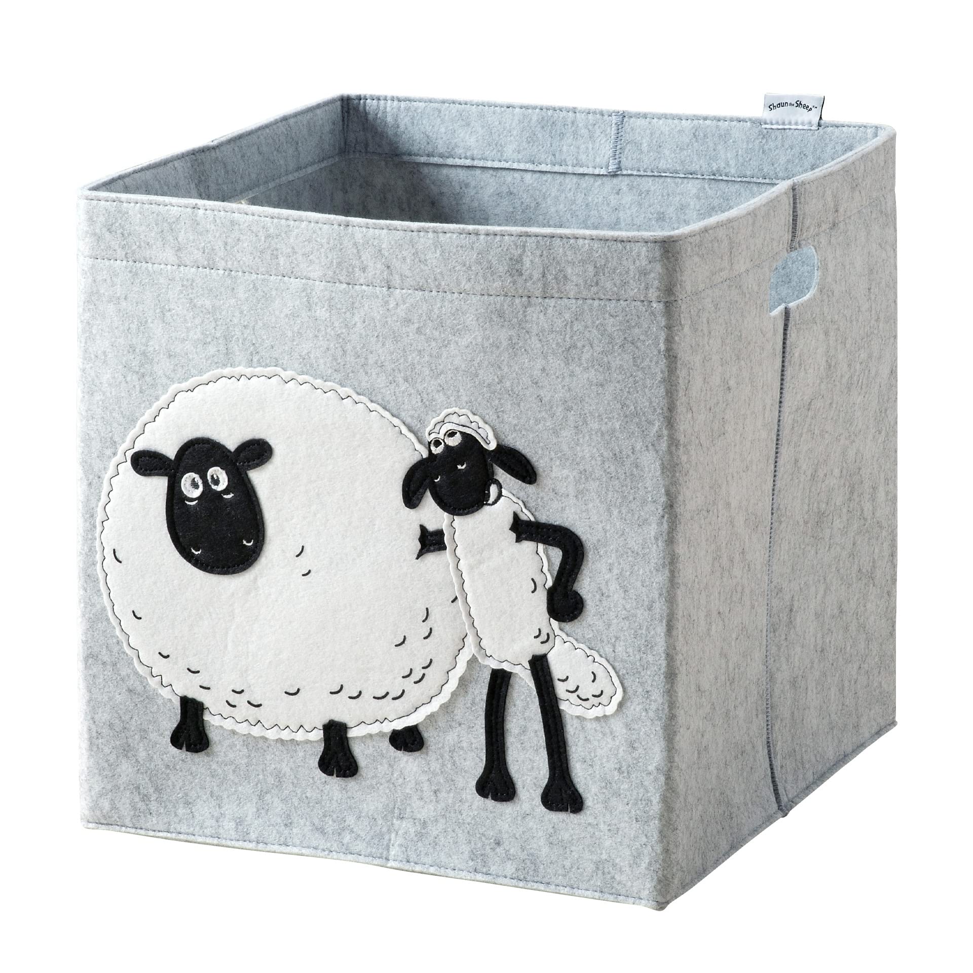 LIFENEY Meets Shaun the Sheep Storage Box for Children - Felt Box with Iconic Sheep Motif to Store Toys - 33x33x33cm Suitable for Classic Cube Shelves