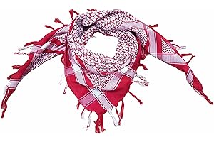 Elu Shemagh Scarf Men - Women /100% Cotton Military Shemagh Keffiyeh Scarf Arafat Tactical Desert Rave Bandana Head Wrap