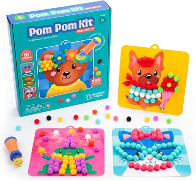 Educational Insights Pom Pom Kit Animal Dress-Up by Learning Resources 1000+