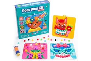 Educational Insights Pom Pom Kit - Arts and Crafts for Kids, Mess Free Crafting Supplies & Projects, Preschool Creativity, DIY Sensory Activity for Toddlers, Creative Gift, Girls and Boys Ages 5+