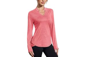 COOrun Workout Shirts for Women Long Sleeve Yoga Tops Casual Hiking Tee Shirt Athletic Breathable Top Quick Dry