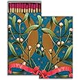 Mistletoe Moons Decorative Matchbox with Wooden Matches - Great for Lighting Candles, fireplaces, Grills and More | One Box