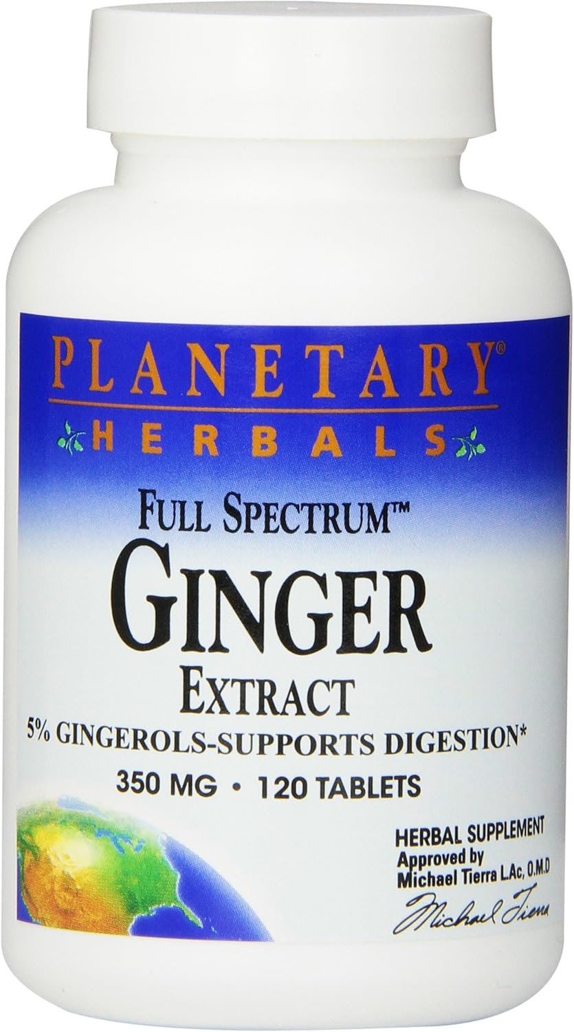 Planetary Herbals Full Spectrum Ginger Extract, 120 Tablets, 120 Count: Health & Personal Care
