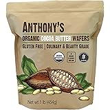 Anthony's Organic Cocoa Butter Wafers, 1 lb, Batch Tested Gluten Free, Non GMO, Keto Friendly