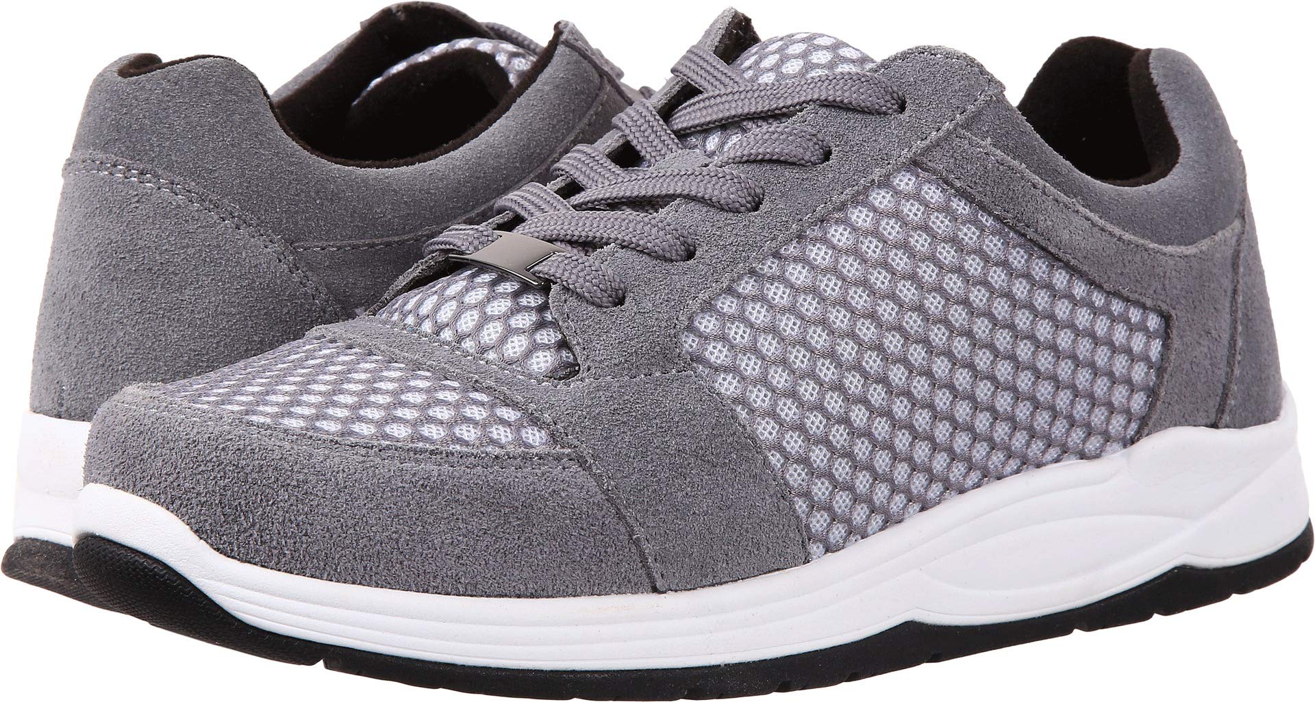 Women's Gemini Fashion Sneakers, Grey, Leather, Mesh, Rubber