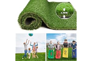 Artificial Grass for Pet Dogs 4' x 6', FREADEM Thick Synthetic Fake Grass Turf with Drain Holes, Indoor Outdoor Lawn Landscape for Gym Patio Balcony Playground Backyard, Height 1.38 Inch, Customized
