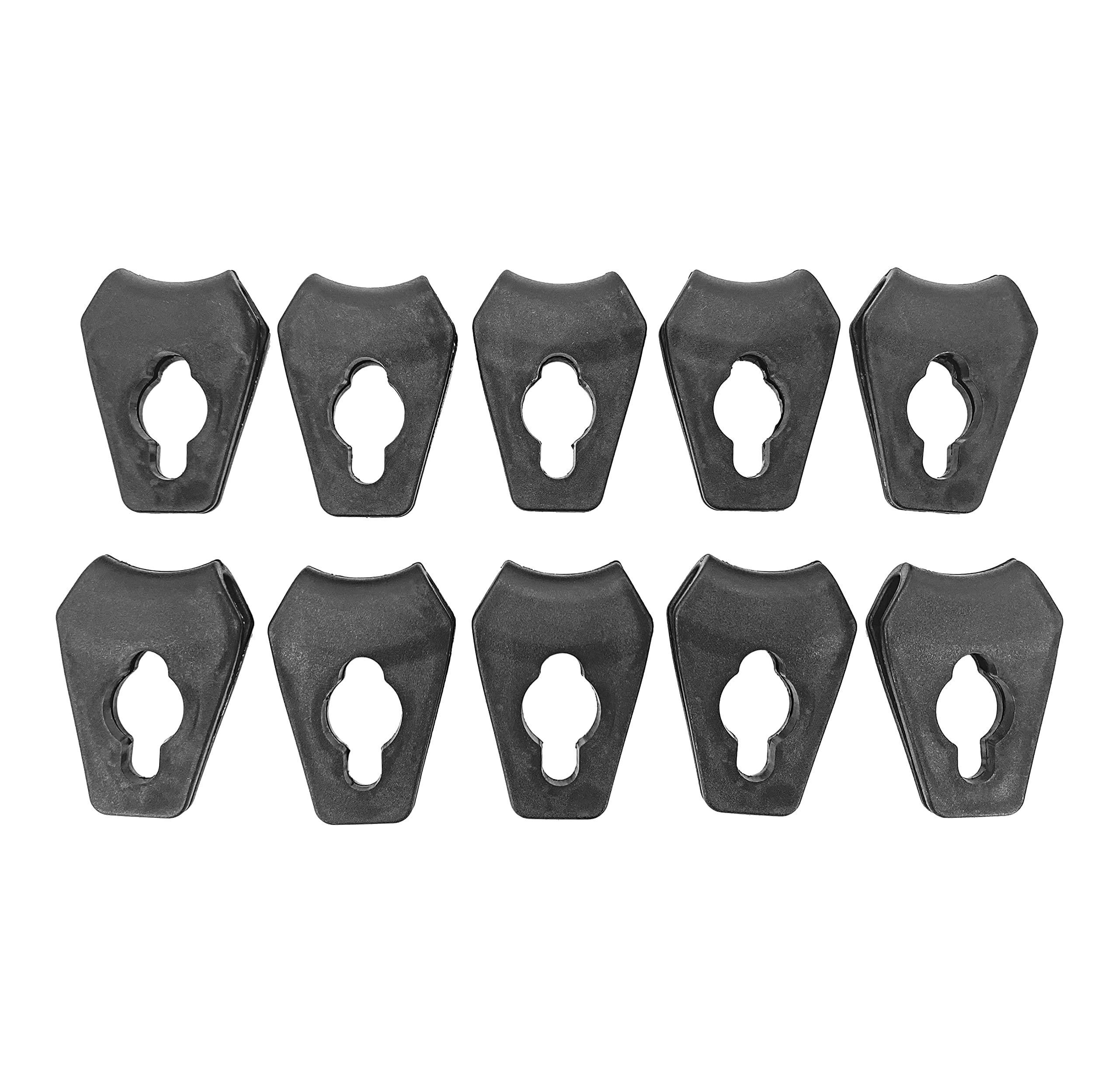 MAGMA 10 Rings for Anchor Screws for Pool Canvas - Anchors for Octopus and Elastic Tensioners - Holds Heads and Elastic Ropes - Awnings, Covers, Camping, Tents, Tents (Black)