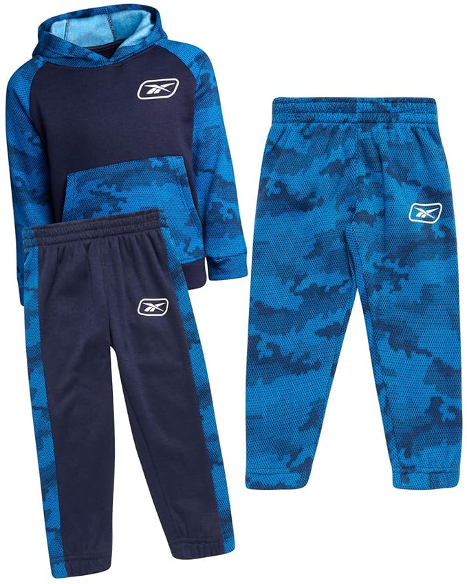 Buy Reebok Toddler Boys' Jogger Set 3 Piece Fleece Pullover Hoodie