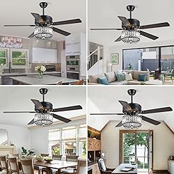 Kviflon Chandelier Ceiling Fans with Lights - 52