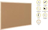 Bi-Office MC010012010 400 x 300 mm Cork Notice Board Wood Frame view 3