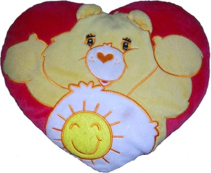 Amazon Com Care Bears Funshine Bear Heart Shape Plush Soft