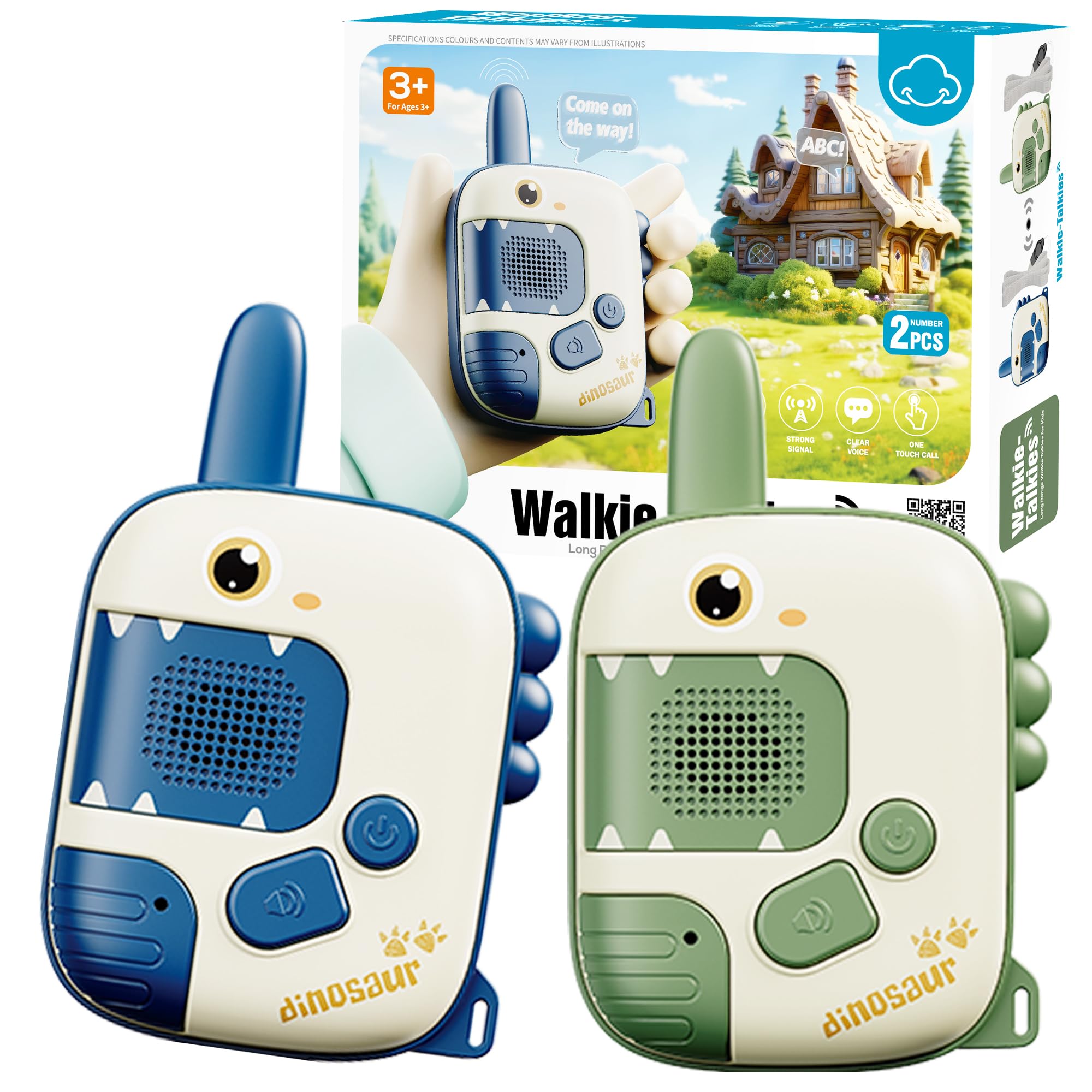 Walkie Talkie Kids - Toys for 2 3 4 5 6 Year Old Boys Girls Dinosaur Toys for Boys Gifts for 5 6 7 8 Year Olds Kids Age 4-7 Walkie Talkie Outdoor Camping Gifts Birthday Xmas Easter Stocking Fillers