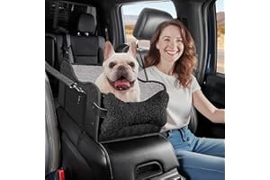 TKYZ Center Console Dog Car Seat,Pet Puppy Middle Console Dog Car Seat for Small Dogs (Full-Size Truck Black)