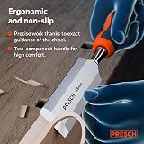 PRESCH Wood Chisel Set 6pc 6-38mm Professional Sharpened Striking Cap 25° Angle view 7