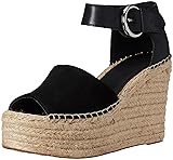 Marc Fisher LTD Alida Espadrille Wedge Black Suede 10