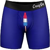 Crazy Dog T-Shirts Funnys Boxers for Dad Fathers Day Briefs Graphic Novelty Underwear for Dad