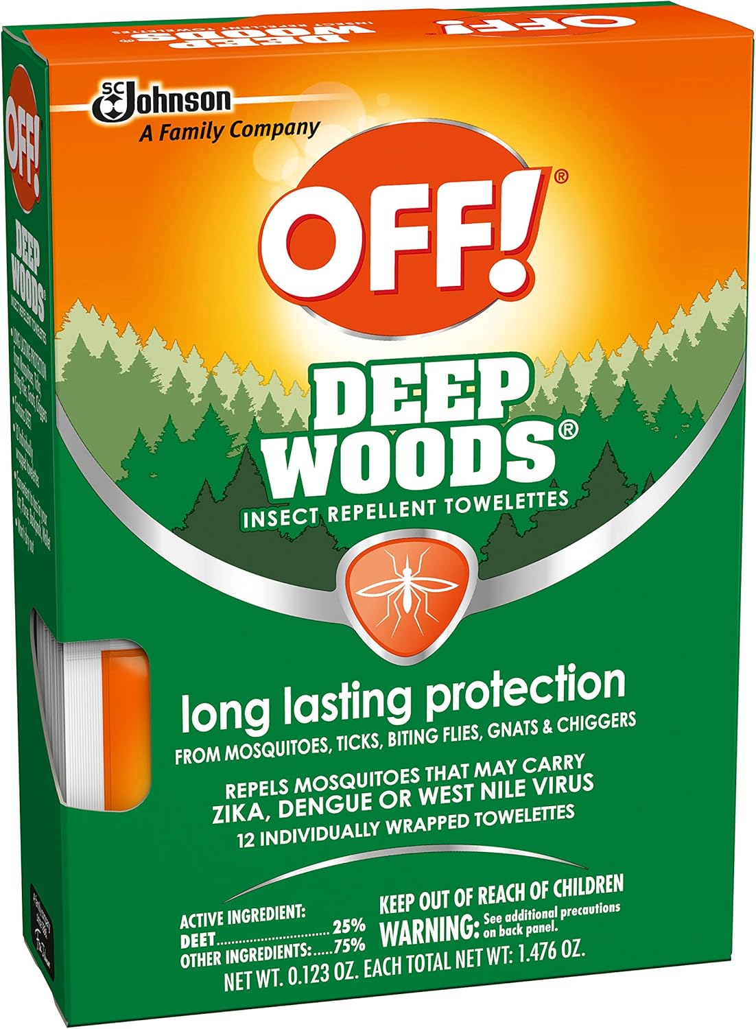 OFF! Deep Woods Towelettes, 12 CT (Pack - 6): Health & Personal Care