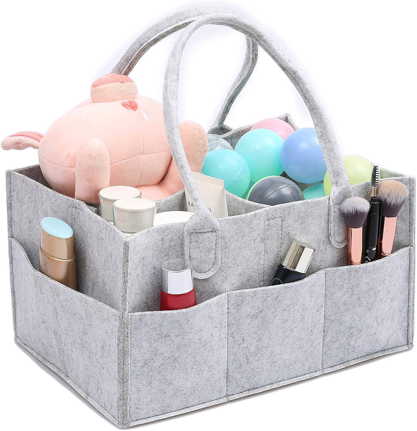 Runsabay 8 Sections Bebe Lingettes Sac Couche Caddy Organisateur Fourre Tout Avec Compartiments Modifiables Panier De Rangement Pour Pepiniere Gris Clair Le Change Bebe Puericulture Eng Bouldermicrofinance Org