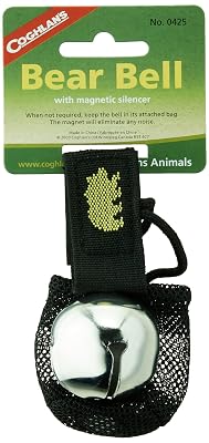 Coghlan's Magnetic Bear Bell with Silencer - Hiking Safety Gear for Wildlife Alert -Silver