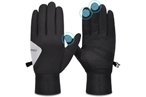 Trodalo Winter Gloves for Men Women Lightweight Reflective Sports Gloves Touchscreen Anti-Slip Warm Glove for Running, Cycling