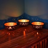 Marrakesch Lanterna portacandele Orientale in Metallo - Portacandele per Giardino - Bamika Nero - trasmettere Una buona Atmosfera - Passare Un Buon Momento in Giardino