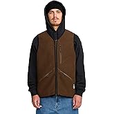 Volcom Men's Sherpa Snowdrift Vest – Fleece Zip Vest With Handwarmer Pockets