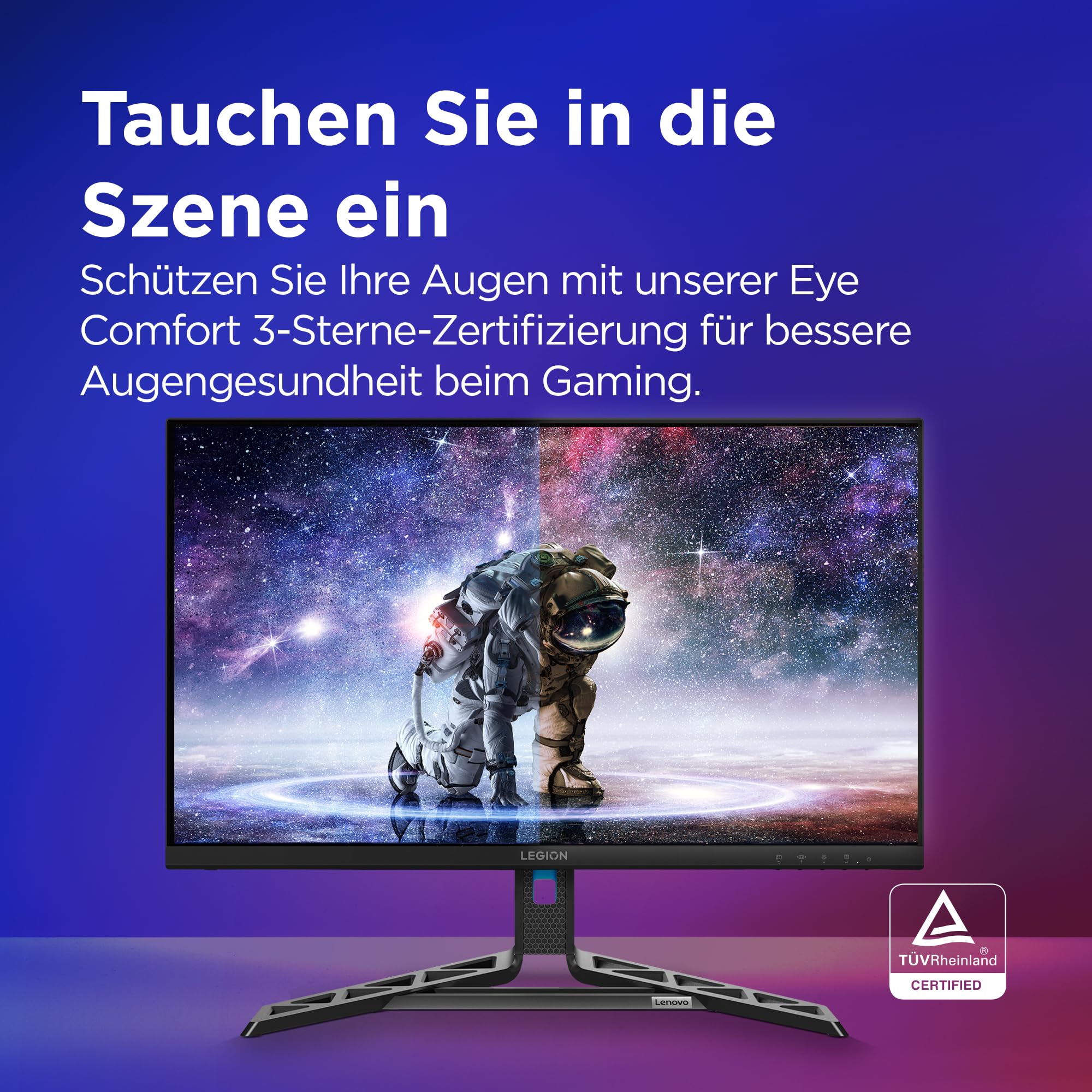 Lenovo Legion R27qe Gen 2 | 27" QHD WLED Gaming Monitor | 2560x1440 | 16:9 | 200 Hz | IPS-Panel | 0.5ms Reaktionszeit | HDMI | DisplayPort | TÜV Eye Comfort Schutz | Raven schwarz | 5.9 kg 3