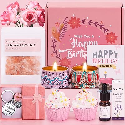 TuDou Birthday Pamper Gift Box for Women - Relaxation Self Care Hamper