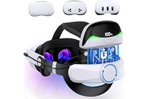 KAWAYEREAL Head Strap for Meta Quest 3S/3/2 with Upgraded Soft Cushion Pad / 6700mAh Battery, – Adjustable Comfortable Lightweight VR Headset Strap, VR Accessories Enhanced Support, Elite Strap Replacement