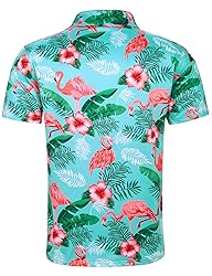 uideazone Funny Polo Shirts for Mens Dry Fit Short