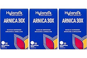 Hyland's Arnica 30x 50 Tablets (3 Pack = 150 Tablets), Bruising, Swelling, Muscle Pain Relief