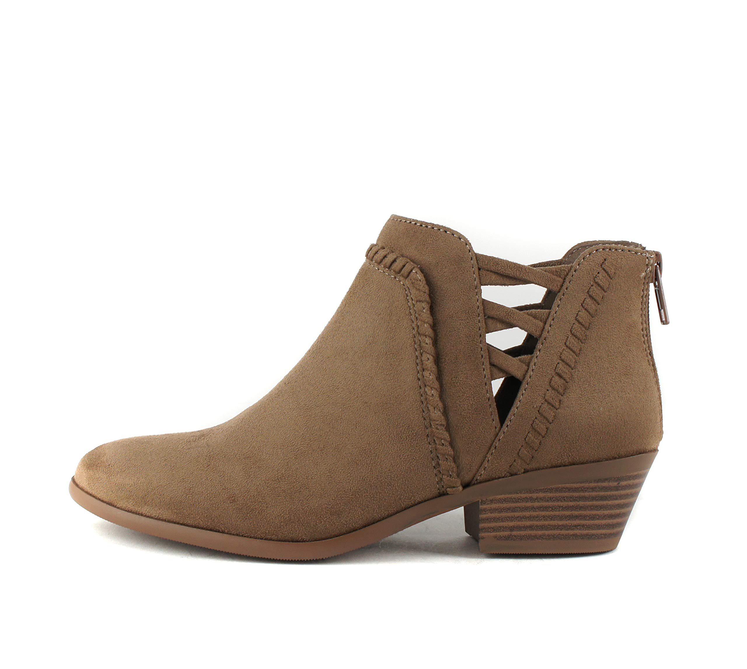 Soda Zipper Trim Chunky Heel Booties