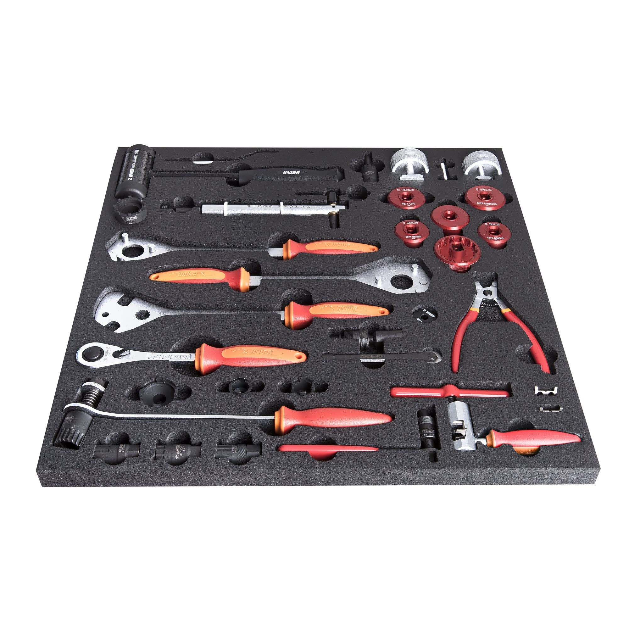 UNIOR Set Of Tools In Tray 3 For 2600a And 2600c-Drivetrain Tools: Red