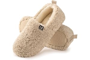 RockDove Women's Faux Shearling Closed Back Slipper with Memory Foam