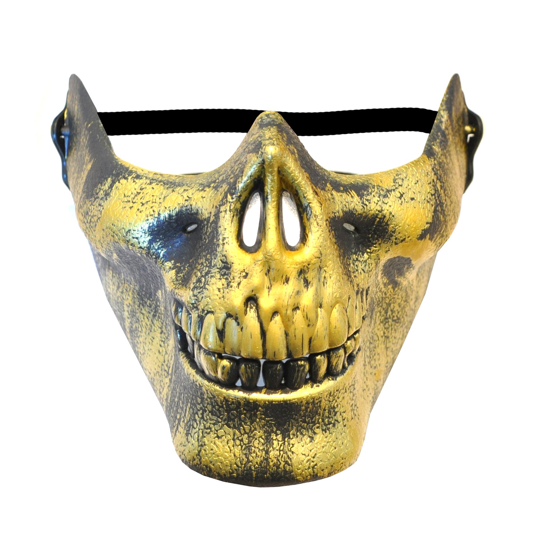Komonee Gold Half Skull Halloween Mask (HM27)