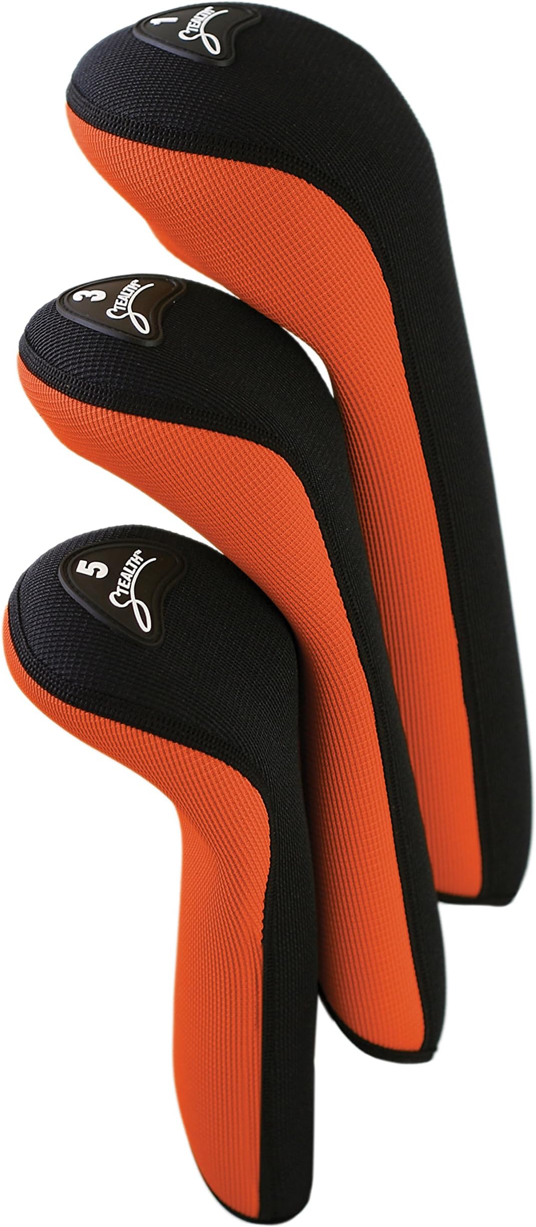 STEALTH Club Covers 1-3-5 Set Cover, Flame Orange/Black
