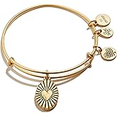 Alex and Ani Heart Embossed Charm Bangle, Gold