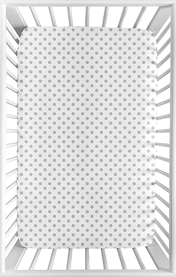 black and white polka dot crib sheet